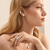 Серебряные серьги гвоздики, крылья бабочки Miestilo