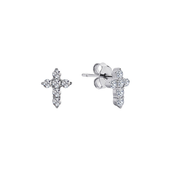 Серьги гвоздики серебро 925 серебряные пусеты кресты Miestilo