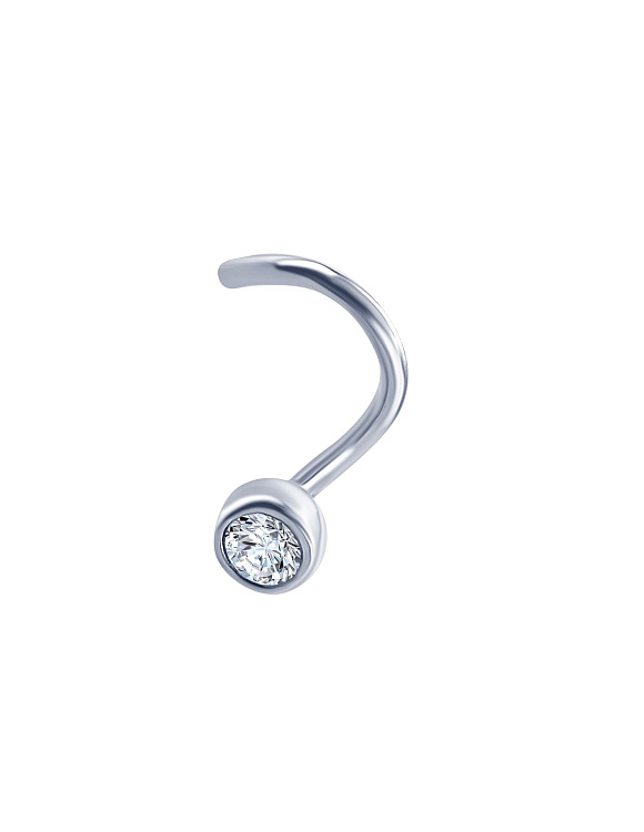 Пирсинг в нос серебро 925 гвоздик Miestilo  2