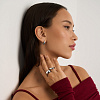 Серебряные серьги-кольца волна гладкие Miestilo