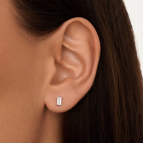 Серьги серебро 925 серебряные гвоздики с камнями Miestilo