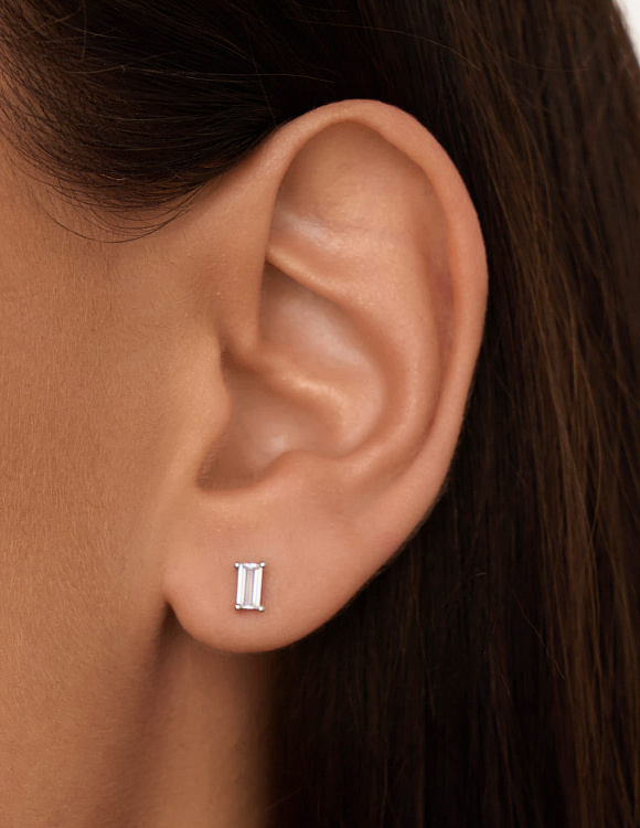 Серьги серебро 925 серебряные гвоздики с камнями Miestilo