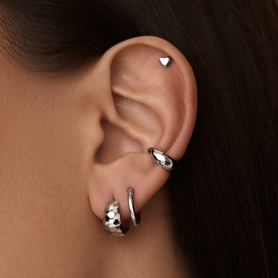 Серебряные серьги диско Miestilo