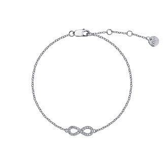 Браслет на руку серебро 925 серебряный бесконечность Miestilo