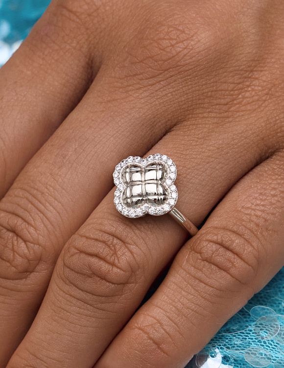 Кольцо серебро 925 ювелирное клевер ван клиф Miestilo