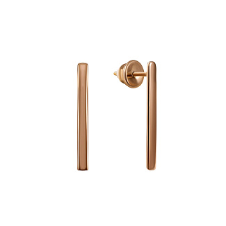 Позолоченные серьги без вставок Miestilo