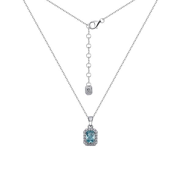 Серебряное колье с фианитами Miestilo
