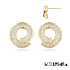Серебряные серьги гвоздики с фианитами Miestilo