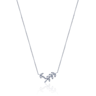 Серебряная подвеска с фианитами в форме веточки MIESTILO  Miestilo