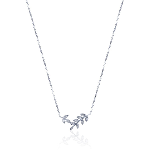 Серебряная подвеска с фианитами в форме веточки MIESTILO  Miestilo