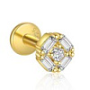 Серебряный пирсинг с фианитами Miestilo