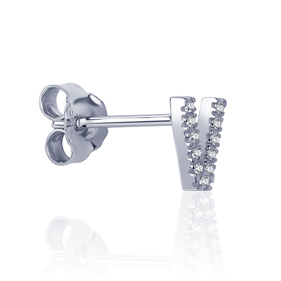 Моносерьга в виде буквы V MIESTILO Miestilo