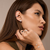 Моносерьга серебро 925 гвоздик с буквой М Miestilo