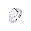 Серебряное кольцо печатка сердце Miestilo