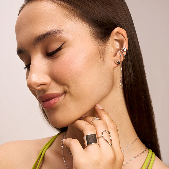 Серьги серебро 925 серебряные гвоздики сердечки Miestilo