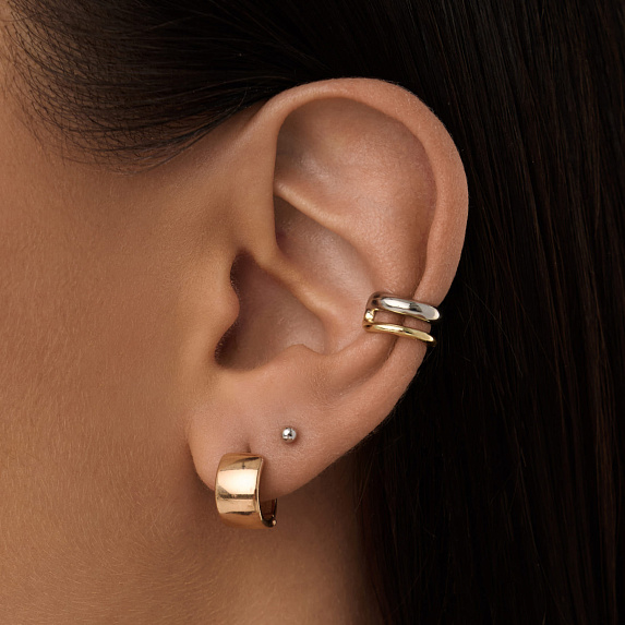 Серьги колечки серебро 925 серебряные круглые Miestilo