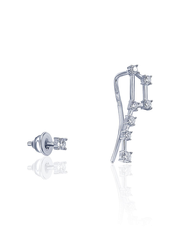 Ассиметричные серьги из серебра в форме созвездия "Большая медведица" MIESTILO  Miestilo  2