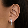 Серьги серебро 925 серебряные сережки гвоздики с фианитами Miestilo