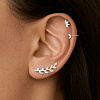 Серьги серебро 925 серебряные клаймберы веточка с камнями Miestilo