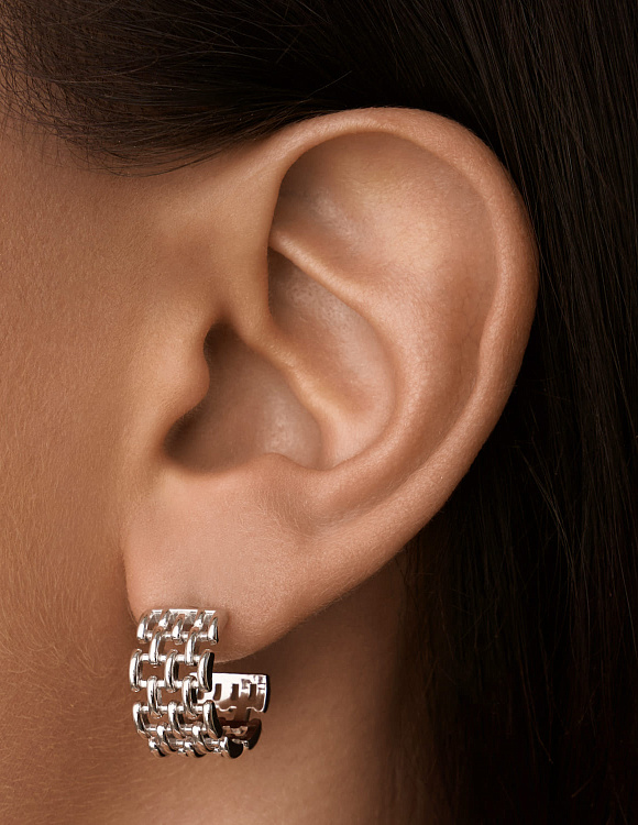 Серьги серебро 925 серебряные гвоздики женские кольца Miestilo