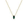 Серебряное колье с фианитом в огранке маркиз Miestilo
