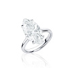 Коктейльное кольцо из серебра с фианитом Маркиз Miestilo