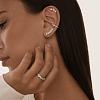 Серебряный кафф с фианитами Miestilo