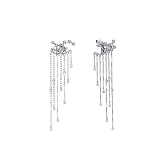 Серьги серебро 925 серебряные гвоздики длинные звезды Miestilo