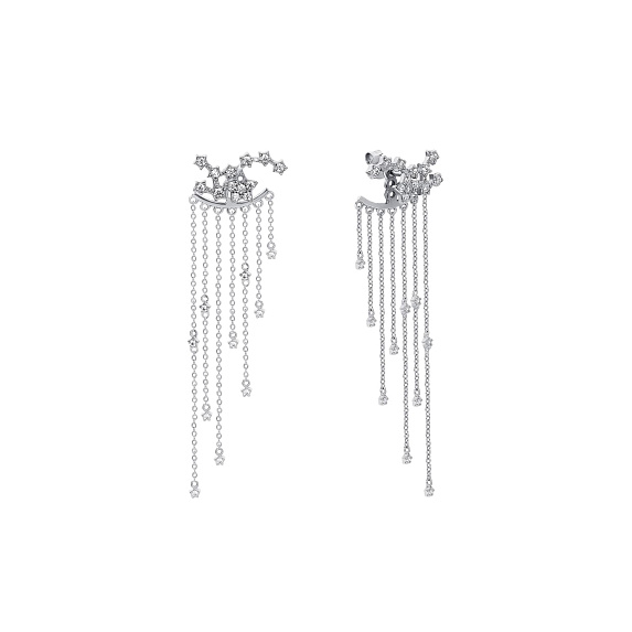 Серьги серебро 925 серебряные гвоздики длинные звезды Miestilo