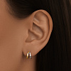Серьги кольца из серебра Биколор Miestilo