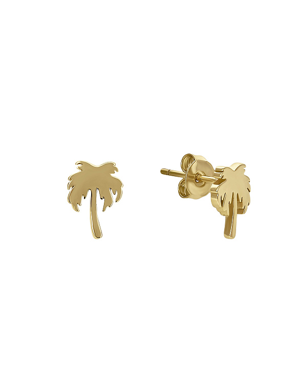 Пусеты в виде миниатюрных пальм Miestilo  2