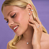 Серьги серебро 925 серебряные гвоздики с камнями Miestilo