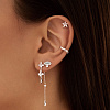 Серьги серебро 925 висячие гвоздики трансформеры Miestilo