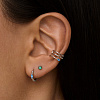 Серьги серебро 925, серьги кольца серебро, серьги конго серебро 925 Miestilo