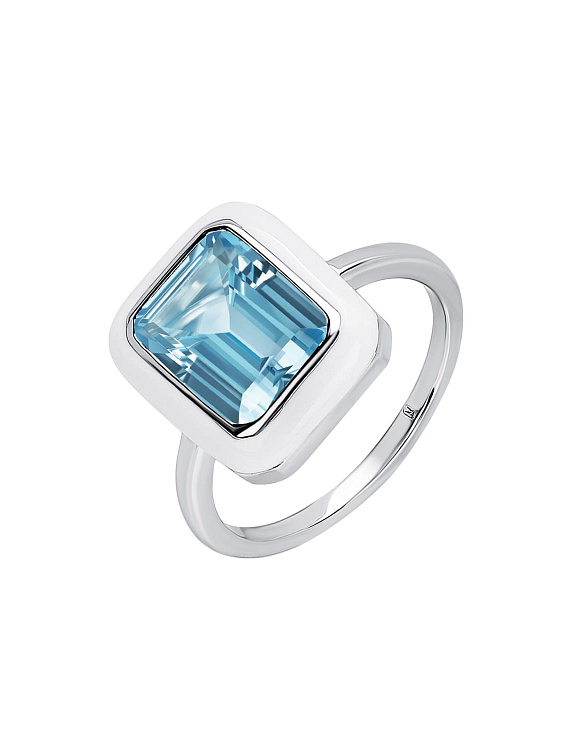 Кольцо серебро 925 с эмалью ювелирное Miestilo  2