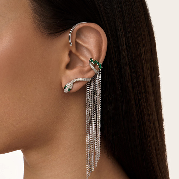 Моносерьга серебро 925 серьга кафф серебряная змея Miestilo