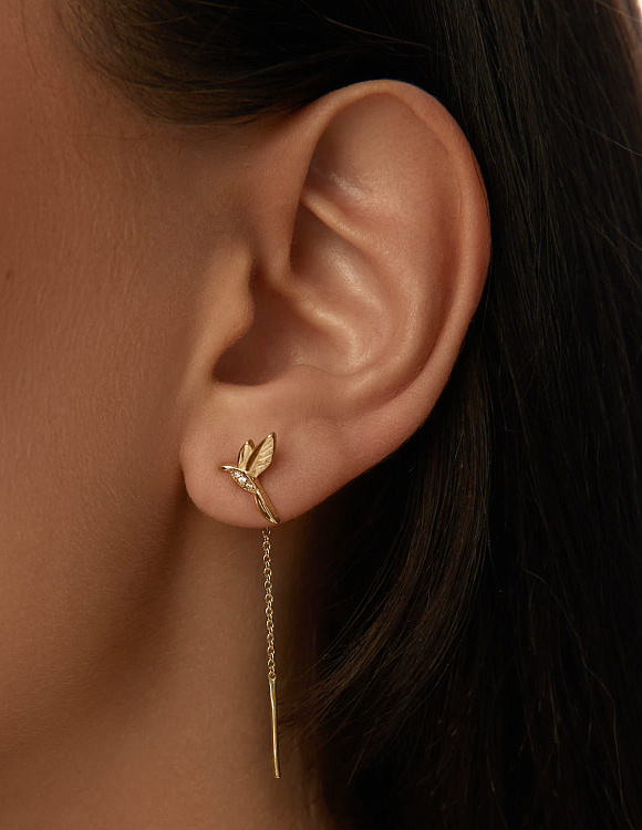 Серьги серебро 925, серьги протяжки серебро 925, серьги продевки, серьги длинные серебро, серьги пти Miestilo