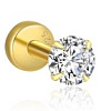 Серебряный пирсинг с фианитом Miestilo
