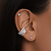 Пирсинг LOVE из серебра с фианитами Miestilo