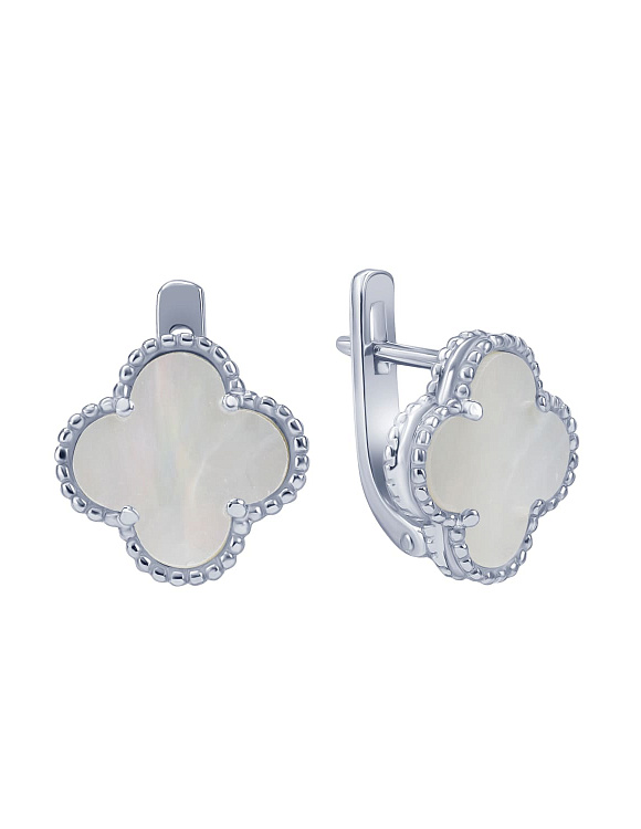 Серьги серебро 925 клевер ван клиф van cleef Miestilo  2