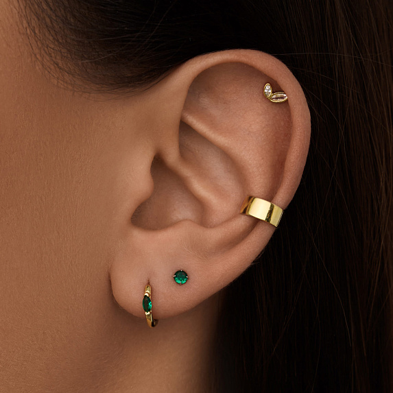 Серебряные серьги с фианитами в огранке маркиз Miestilo