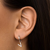 Серьги конго серебро 925 трансформеры с буквой V Miestilo