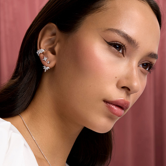Серьги серебро 925 серебряные пусеты с камнями ювелирные Miestilo