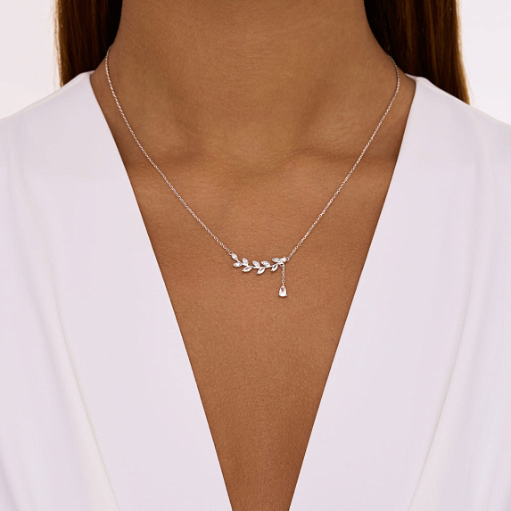 Подвеска серебро 925 на шею веточка Miestilo