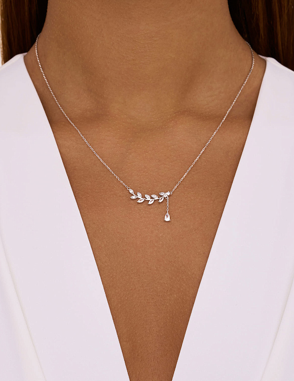 Подвеска серебро 925 на шею веточка Miestilo