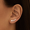 Серьги серебро 925 серебряные клаймберы с жемчугом Miestilo