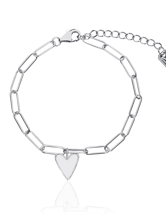 Серебряный браслет с сердецем в эмали MIESTILO Miestilo  2