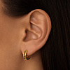 Серьги серебро 925 позолоченные кольца широкие Miestilo
