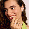 Серьги серебро 925 гвоздики серебряные с камнем Miestilo