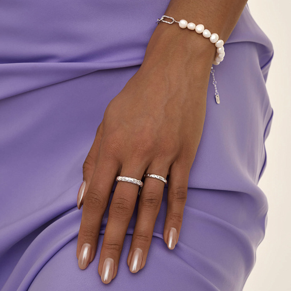 Серебряное кольцо с фианитами Miestilo